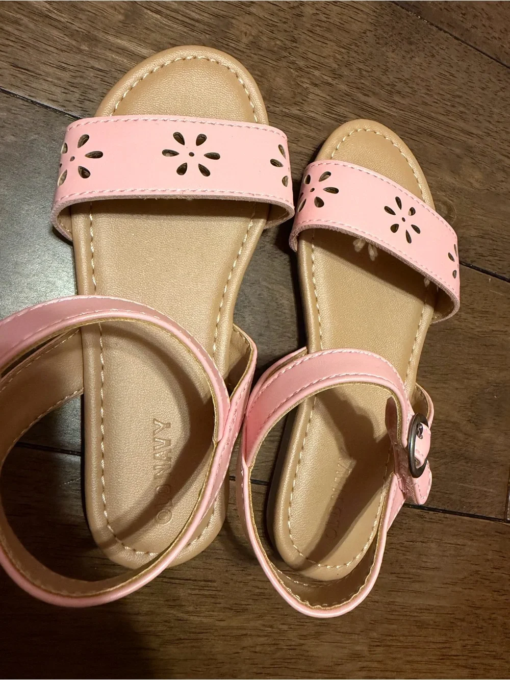 Girls' Pink Ankle-Strap Sandals